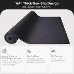 BalanceFrom High-Density Non-Slip Yoga Mat 6mm Black
