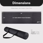 BalanceFrom High-Density Non-Slip Yoga Mat 6mm Black