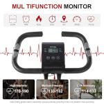 BARWING Folding Exercise Bike Stationary Bikes for Home，3 in 1Exercise Bikes for Seniors, Indoor Workout Bike Cycling Bike with 16-Level Adjustable Resistance,330LB Capacity(Black)