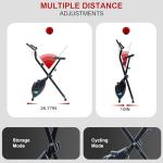 BARWING Folding Exercise Bike Stationary Bikes for Home，3 in 1Exercise Bikes for Seniors, Indoor Workout Bike Cycling Bike with 16-Level Adjustable Resistance,330LB Capacity(Black)