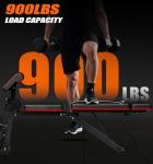 TYRSEN Adjustable Weight Bench & Workout Bench & Leg Extension for Home Gym, Foldable Bench Press for Full Body Workout with Leg Developer & Preacher Pad, 900Lbs Capacity & Space-Saving Design