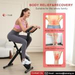 BARWING Folding Exercise Bike Stationary Bikes for Home，3 in 1Exercise Bikes for Seniors, Indoor Workout Bike Cycling Bike with 16-Level Adjustable Resistance,330LB Capacity(Black)