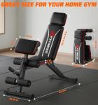 TYRSEN Adjustable Weight Bench & Workout Bench & Leg Extension for Home Gym, Foldable Bench Press for Full Body Workout with Leg Developer & Preacher Pad, 900Lbs Capacity & Space-Saving Design