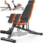 XDDIAS Roman Chair, Adjustable Weight Bench Back Extension Machine for Home Gym, 1000LBS All-in-One Sit Up Bench with Dumbbell Rack, Incline, Decline, and Flat Bench for Hyperextension, Core, Glute