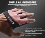 FITNESS FORCE Workout Gloves for Men & Women Partial Weight Lifting Non-Slip Gym Gloves, Lifting Grip for Calluses Guard Fingerless Exercise Gloves with Full Palm Protection