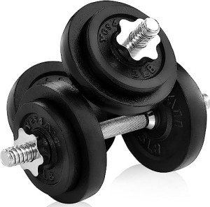 Yes4All 22.7 KG Adjustable Cast Iron Dumbbells