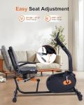 ECHANFIT Recumbent Exercise Bike for Home - 380LBS Weight Capacity, Exercise Bike with Smart Workout APP, 16-Level Magnetic Resistance, LCD Display, Comfortable Seat