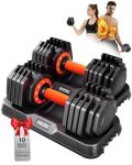 2026 Latest Adjustable Dumbbell Set, Total 110lb/50lb Adjustable Dumbbells with Tray, increment in 3lb-6lb, 55lb/25lb Pair Dumbbell Set with Anti-Slip Grip for Home Gym Strength Training