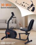 ECHANFIT Recumbent Exercise Bike for Home - 380LBS Weight Capacity, Exercise Bike with Smart Workout APP, 16-Level Magnetic Resistance, LCD Display, Comfortable Seat