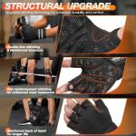 SIMARI Workout Gym Gloves for Men Women, Weight Lifting Gloves with Wrist Wrap Support, SBR Pad Grip for Full Palm Protection, for Exercise, Fitness, Dumbbells, Barbell, Climbing, Fingerless