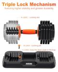 2026 Latest Adjustable Dumbbell Set, Total 110lb/50lb Adjustable Dumbbells with Tray, increment in 3lb-6lb, 55lb/25lb Pair Dumbbell Set with Anti-Slip Grip for Home Gym Strength Training
