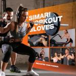 SIMARI Workout Gym Gloves for Men Women, Weight Lifting Gloves with Wrist Wrap Support, SBR Pad Grip for Full Palm Protection, for Exercise, Fitness, Dumbbells, Barbell, Climbing, Fingerless