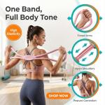 Resistance Bands, Figure 8 Resistance Bands for Women Men, 8 Shaped Resistance Rubber Band for Arms, Back, Shoulder Stretch with Handles, Not Break, Portable, Pink 25LB