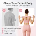 Resistance Bands, Figure 8 Resistance Bands for Women Men, 8 Shaped Resistance Rubber Band for Arms, Back, Shoulder Stretch with Handles, Not Break, Portable, Pink 25LB