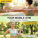 Resistance Bands, Figure 8 Resistance Bands for Women Men, 8 Shaped Resistance Rubber Band for Arms, Back, Shoulder Stretch with Handles, Not Break, Portable, Pink 25LB