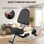 Exercise Bike, 4 IN 1 Stationary Bike, Foldable Folding Exercise Bike with 16-Level Magentic Resistance, Support Back Pad and Phone/Tablet Holder, Arm Resistance Band, Pulse Sensor, LCD Monitor for Home Workout 265LB Capacity