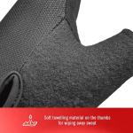 adidas Essential Adjustable Fingerless Gloves for Men and Women - Padded Weight Lifting Gloves - Adjustable Wrist Straps for Tailored, Secure Fit - Black, Medium