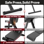 PASYOU Adjustable Weight Bench 660LBS, Foldable Incline Decline Bench for Home Gym, Dumbbell Exercise Bench for Full Body Workout, Compact Flat Workout Bench for Small Spaces Strength Training, Grey