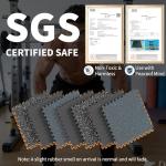 Garvee 24 Pcs 96 Sq ft Exercise Equipment Mats 0.56'' Thick,Interlocking Rubber Gym Flooring Mats,High-Density EVA Foam, Waterproof Non-Slip Exercise Mats for Home Gym & Workout Room, Black