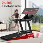 UMAY Fitness Treadmill with 20-Level 20% Auto Incline, Treadmills for Home Auto Folding with Pulse Sensors, 400 LBS Capacity, 4.0HP Quiet Brushless, Max 8.0 MPH