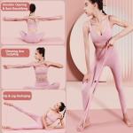 Figure 8 Resistance Band, 2025 New Figure 8 Resistance Bands for Women, Exercise Band with Handles for Working Out, Arm, Back, Fullbody Yoga Pulling Rope, Elastic Stretch Bands（15 LB(Pink)