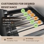 TYRSEN Foldable Pilates Reformer - Reformer Pilates Machine with Springs, Quick-Assembly Pilates Power Gym Equipment for Home Workout & Gym, Pilates Machine with Upgraded Wheels and Jumpboard