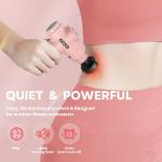 AERLANG Mothers Day Gifts for Mom Massage Gun with Heat Mini Massager Muscle Massager Back Massager for Pain Relief Deep Tissue Body Massager Handheld Massager with a Carrying Case Pink