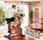 CHAOKE Exercise Bike, Quiet Adjustable Magnetic Stationary Bike for Home Cardio with App Compatible, 350LB Weight Capacity Indoor Cycling Bike with Mat, Large Seat, Digital Display for Home Fitness