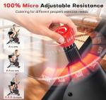 CHAOKE Exercise Bike, Quiet Adjustable Magnetic Stationary Bike for Home Cardio with App Compatible, 350LB Weight Capacity Indoor Cycling Bike with Mat, Large Seat, Digital Display for Home Fitness