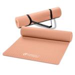 Circuit Fitness by Marcy 1/4-inch (6mm) Non Slip Multi-Purpose Exercise Yoga Mat with Carrying Strap - Sunset Orange
