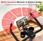 CHAOKE Exercise Bike, Quiet Adjustable Magnetic Stationary Bike for Home Cardio with App Compatible, 350LB Weight Capacity Indoor Cycling Bike with Mat, Large Seat, Digital Display for Home Fitness