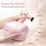 AERLANG Mothers Day Gifts for Mom Massage Gun with Heat Mini Massager Muscle Massager Back Massager for Pain Relief Deep Tissue Body Massager Handheld Massager with a Carrying Case Pink