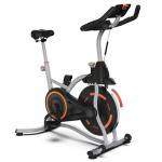 WELLG Exercise Bike Indoor Cycling Bike with Digital Display, Heart Rate Sensors, Phone Mount, 265 LBS Weight Capacity