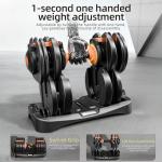 Moveta Adjustable Dumbbells Set of 2，Free Weights Dumbbells Set，Adjustable Dumbbell Set，52.5 lbs pair 105 lbs，15 in 1，for Men/Women Gym Equipment for Home Strength Training Equipment