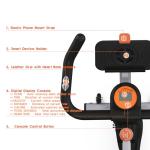 WELLG Exercise Bike Indoor Cycling Bike with Digital Display, Heart Rate Sensors, Phone Mount, 265 LBS Weight Capacity