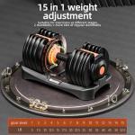Moveta Adjustable Dumbbells Set of 2，Free Weights Dumbbells Set，Adjustable Dumbbell Set，52.5 lbs pair 105 lbs，15 in 1，for Men/Women Gym Equipment for Home Strength Training Equipment