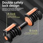 Moveta Adjustable Dumbbells Set of 2，Free Weights Dumbbells Set，Adjustable Dumbbell Set，52.5 lbs pair 105 lbs，15 in 1，for Men/Women Gym Equipment for Home Strength Training Equipment