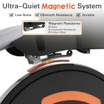 WELLG Exercise Bike Indoor Cycling Bike with Digital Display, Heart Rate Sensors, Phone Mount, 265 LBS Weight Capacity