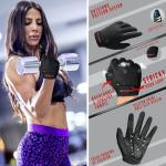 Full Finger Workout Gloves for Women Men- Weight Lifting Gloves with Full Palm Protection & Extra Grip for women Gym, weightlifting, Weight Lift, Rowing, Exercise, Sport, Cycling.fblack-Large