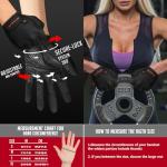 Full Finger Workout Gloves for Women Men- Weight Lifting Gloves with Full Palm Protection & Extra Grip for women Gym, weightlifting, Weight Lift, Rowing, Exercise, Sport, Cycling.fblack-Large