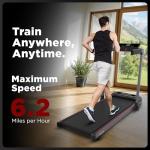 Walden Sports Folding Electric Treadmill with Handle - Portable Running Machine LCD Screen - 6.2mp/h Adjustable Speed (1)