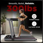 Walden Sports Folding Electric Treadmill with Handle - Portable Running Machine LCD Screen - 6.2mp/h Adjustable Speed (1)