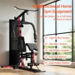 Home Gym System with 160LB Weight Stack, Multifunctional All-in-One Workout Station, Full Body Strength Training System