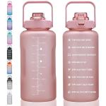 ST-YIBEN 100oz Large Motivational Water Bottle with Time Marker,Leakproof & BPA Free 3 Liters Big Gallon Water Bottle with Straw & Handle Tritan Frosted Water Jug for Women Men to Fitness,Gym,Sports