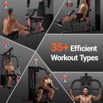 Home Gym System with 160LB Weight Stack, Multifunctional All-in-One Workout Station, Full Body Strength Training System