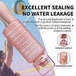 ST-YIBEN 100oz Large Motivational Water Bottle with Time Marker,Leakproof & BPA Free 3 Liters Big Gallon Water Bottle with Straw & Handle Tritan Frosted Water Jug for Women Men to Fitness,Gym,Sports