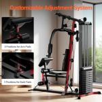 Home Gym System with 160LB Weight Stack, Multifunctional All-in-One Workout Station, Full Body Strength Training System