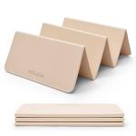 YOTTOY Foldable Yoga Mat for Travel Non-Slip Thick Folding Yoga Mat with Carry Bag, Lightweight Portable Exercise Mat for Home, Gym, Outdoor, Milky White