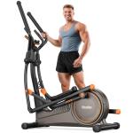 Niceday Elliptical Exercise Machine, Elliptical Machine for Home, Magnetic Elliptical Trainer with 19IN Stride, 16 Resistance Levels, 400LBS Loading Capacity, Support Kinomap APP Brown