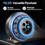 Niceday Elliptical Exercise Machine, Elliptical Machine for Home, Magnetic Elliptical Trainer with 19IN Stride, 16 Resistance Levels, 400LBS Loading Capacity, Support Kinomap APP Brown